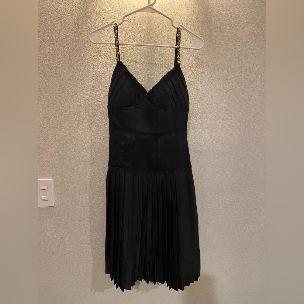 Milly of New York black pleated dress